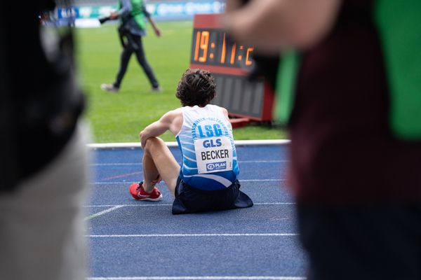 Jan Lukas Becker (LSG Sbr.-Sulzbachtal) waehrend der deutschen Leichtathletik-Meisterschaften im Olympiastadion am 25.06.2022 in Berlin